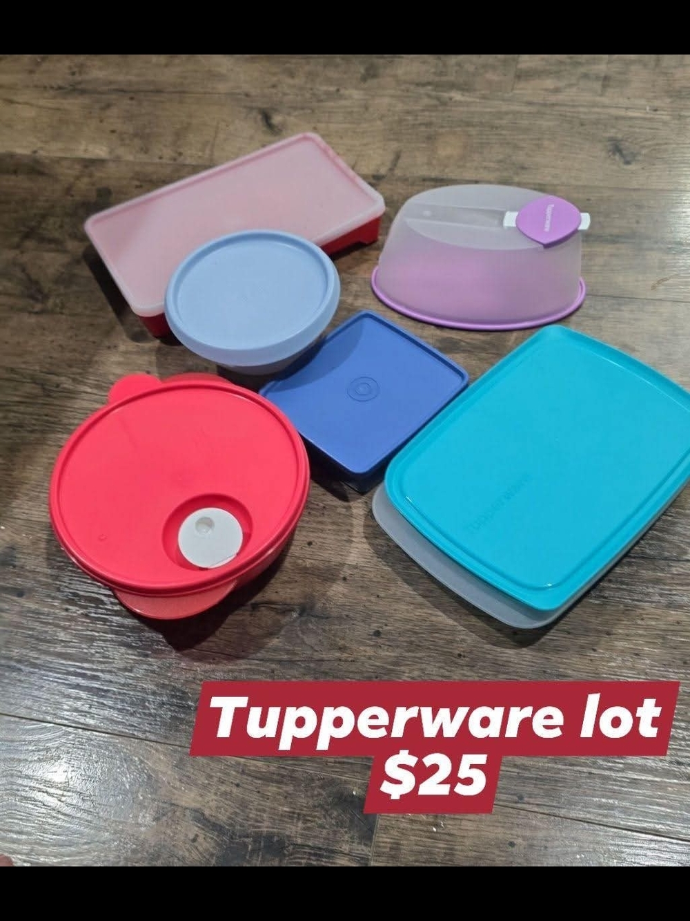 Tupperware Lot - Mixed Colors